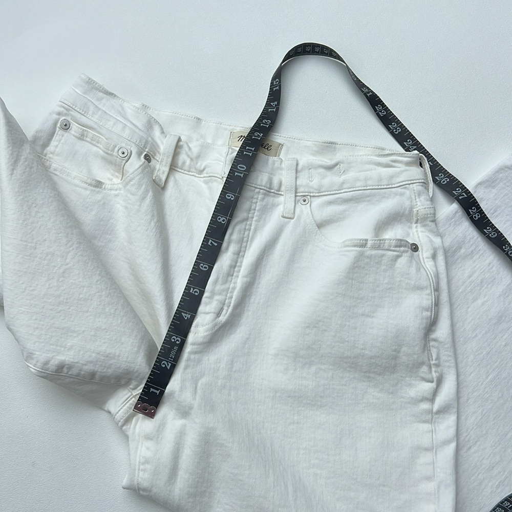 Madewell Jeans White The Perfect‎ Vintage Wide Leg Crop 30P cocktail brunch - Picture 9 of 13